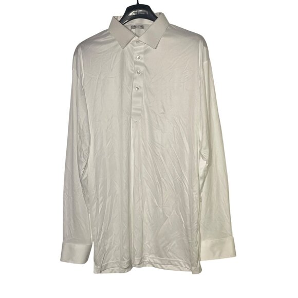 Collars & Co Semi-Spread Collar Polo White Sz XL - Picture 2 of 4